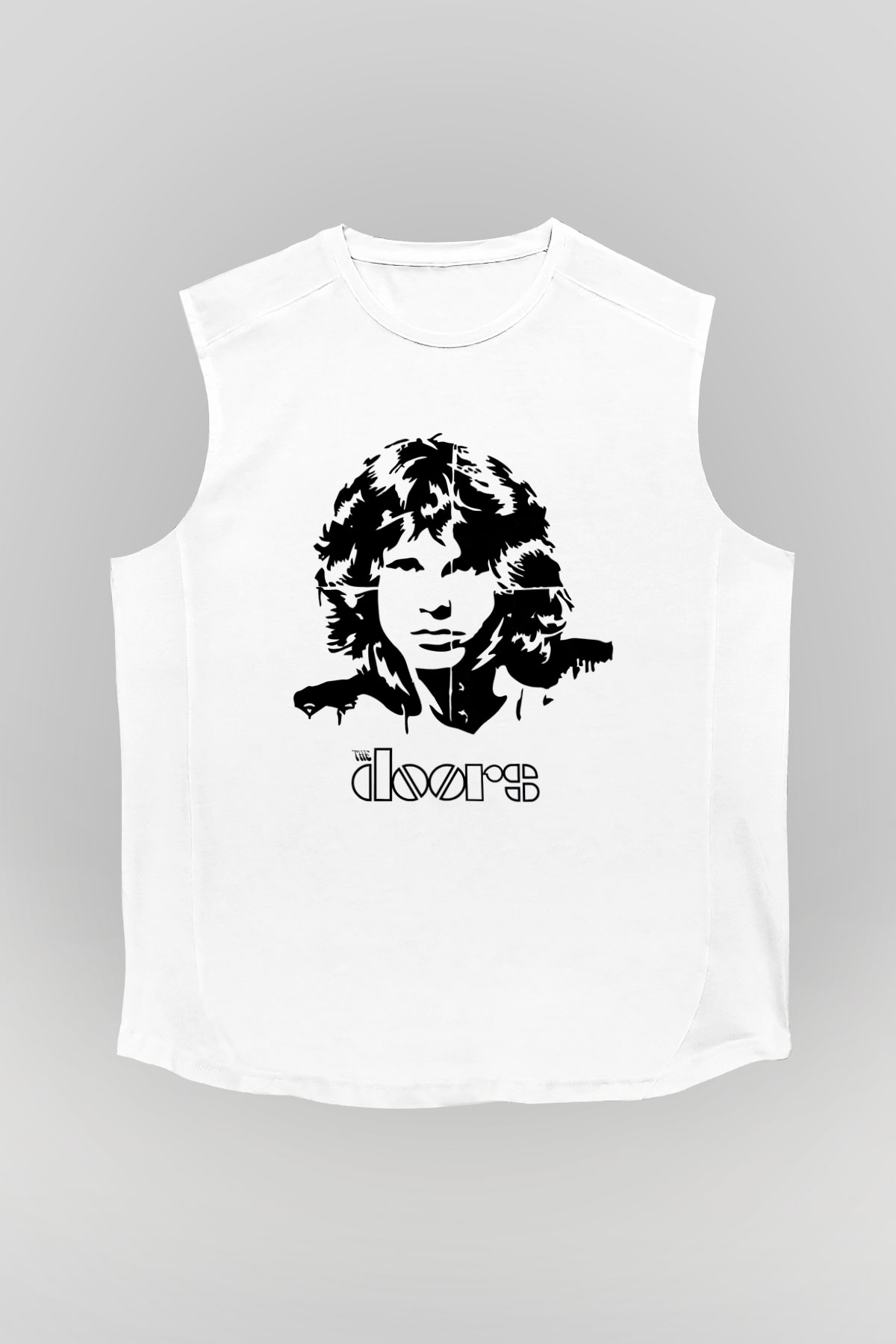 The Doors Beyaz Unisex Kolsuz Tişört