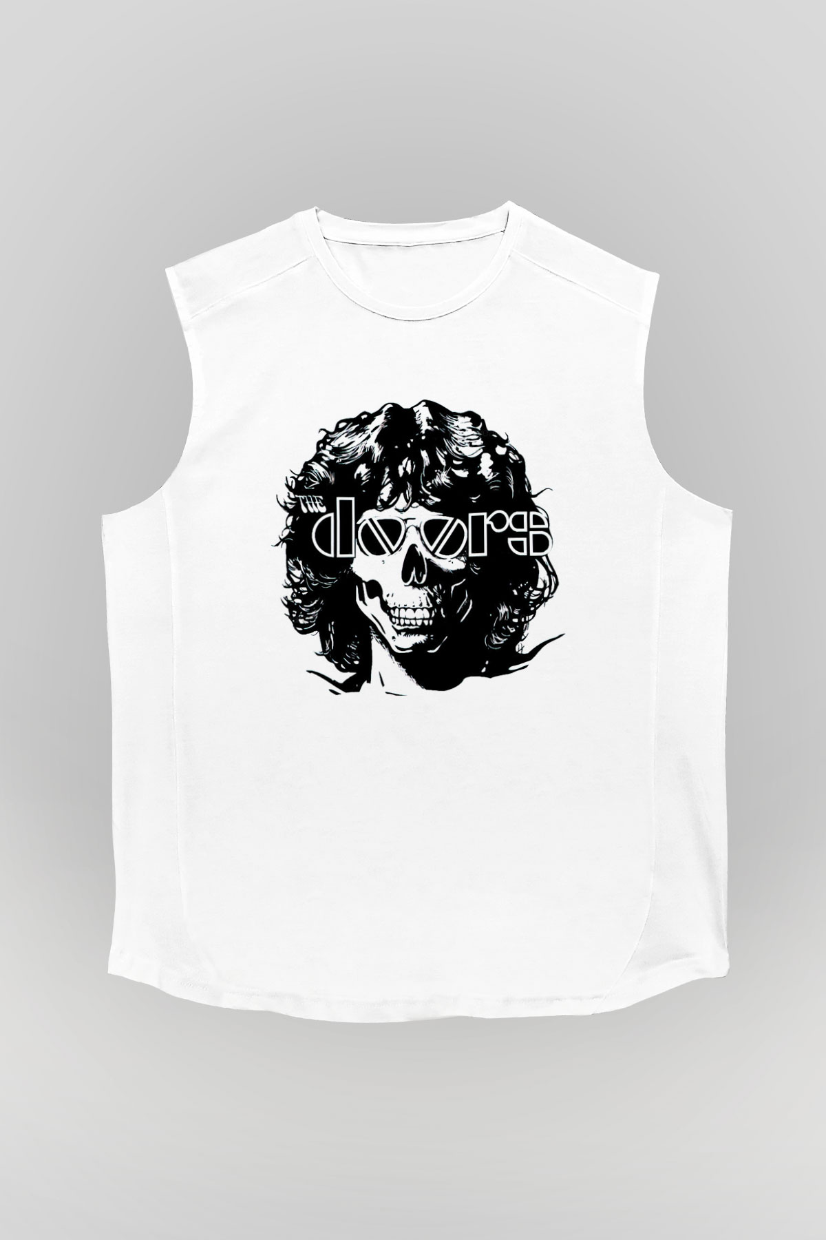 The Doors Beyaz Unisex Kolsuz Tişört