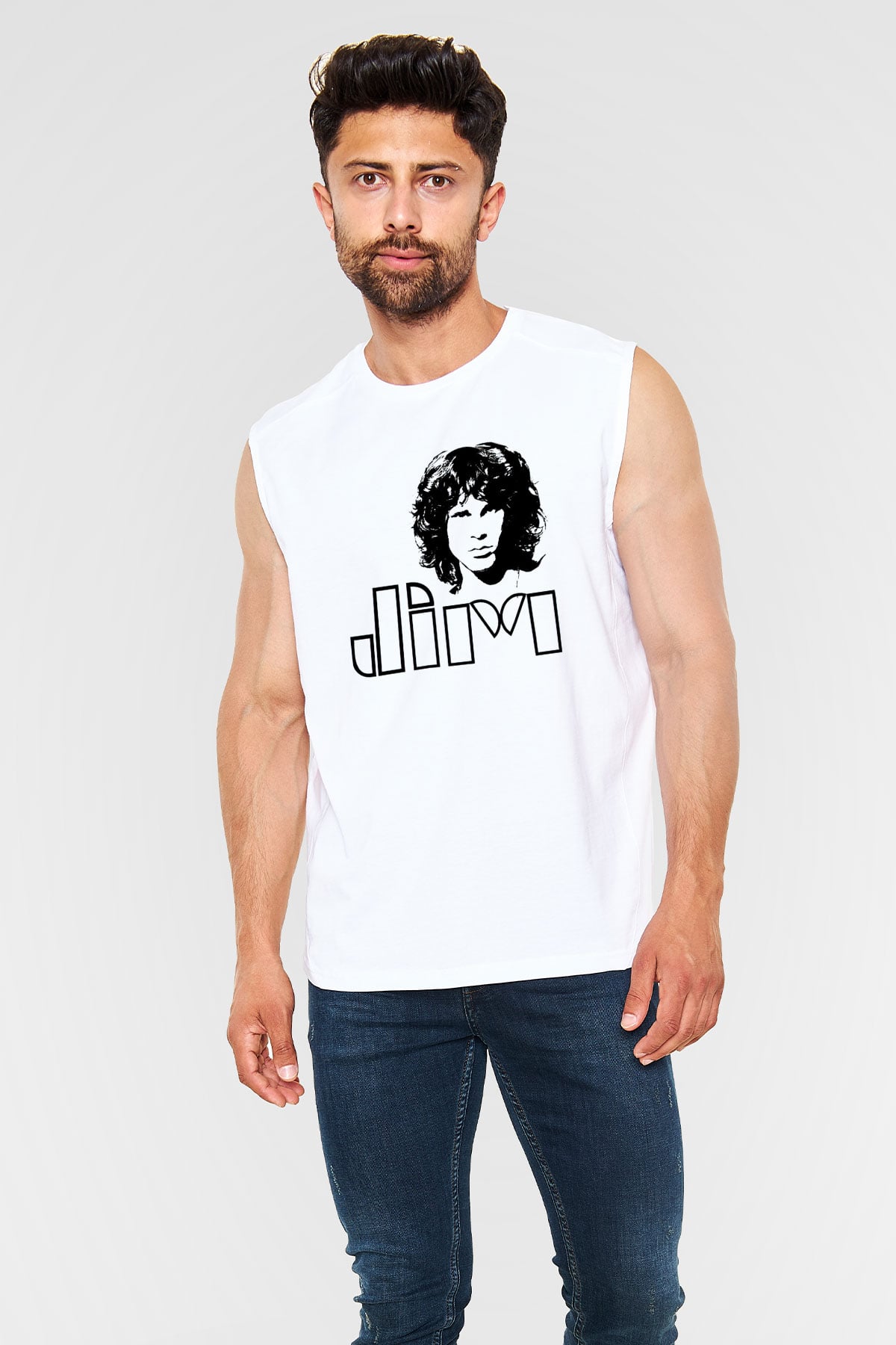 The Doors Beyaz Unisex Kolsuz Tişört