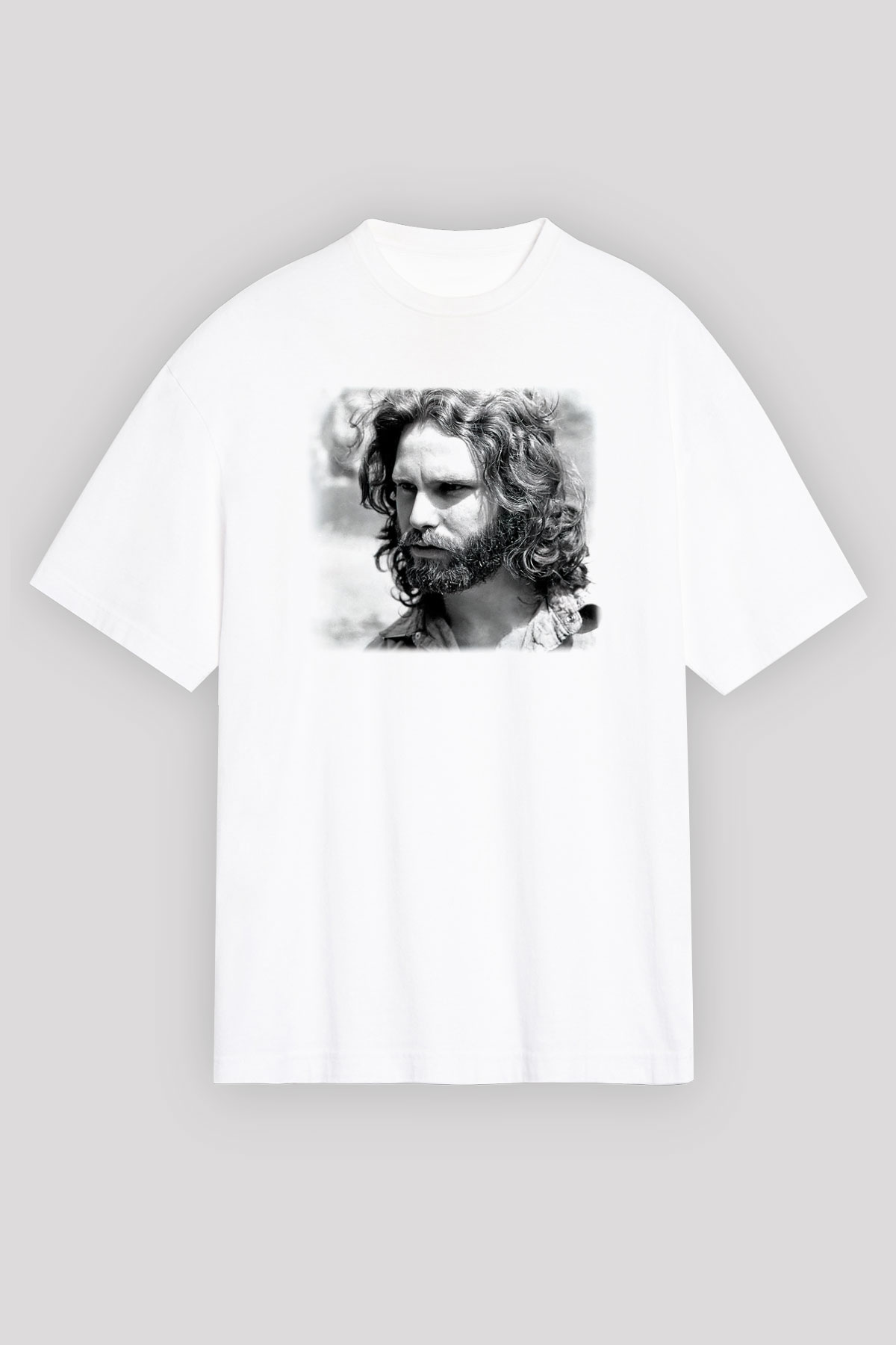 The Doors Beyaz Unisex Oversize Tişört T-Shirt