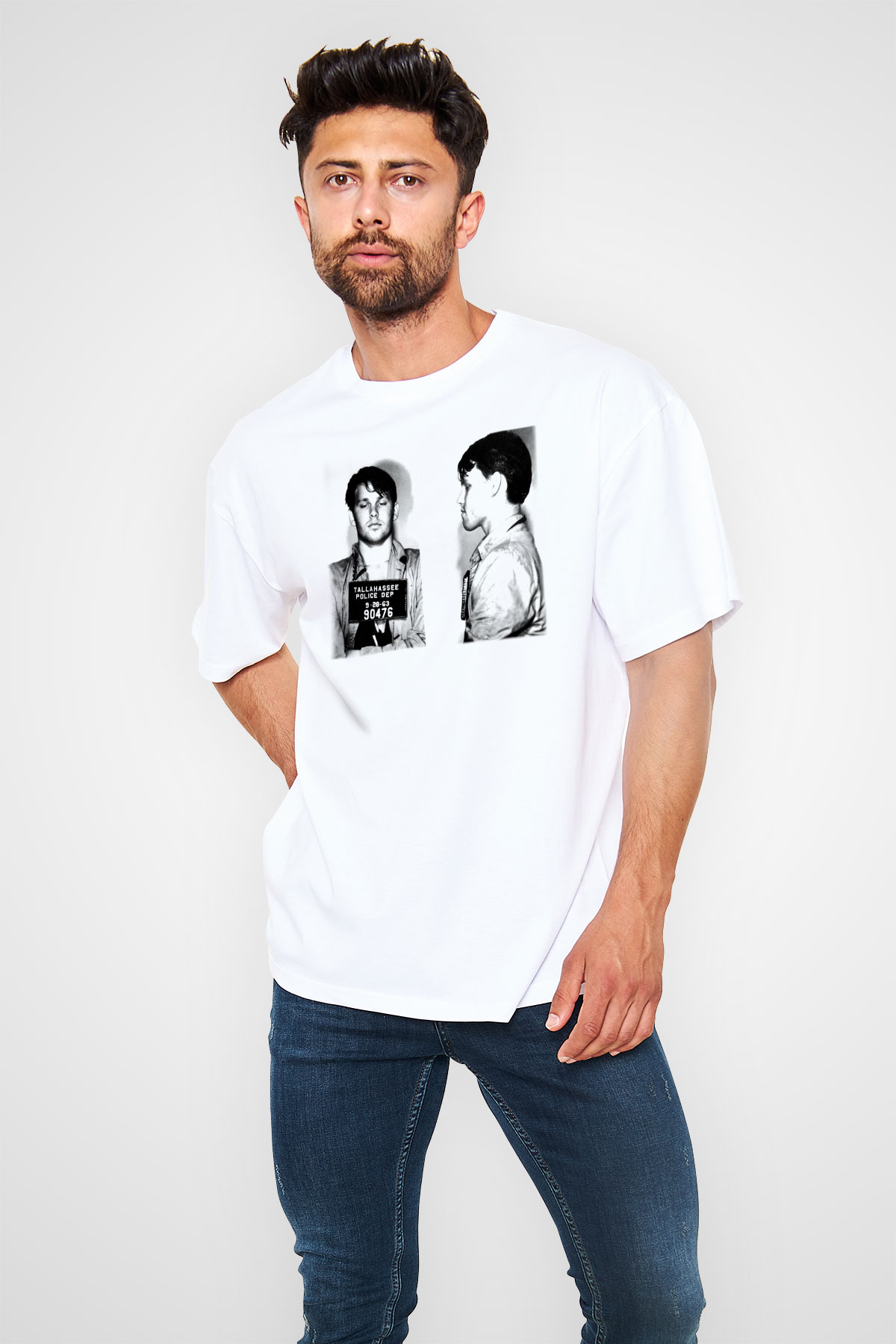 The Doors Beyaz Unisex Oversize Tişört T-Shirt
