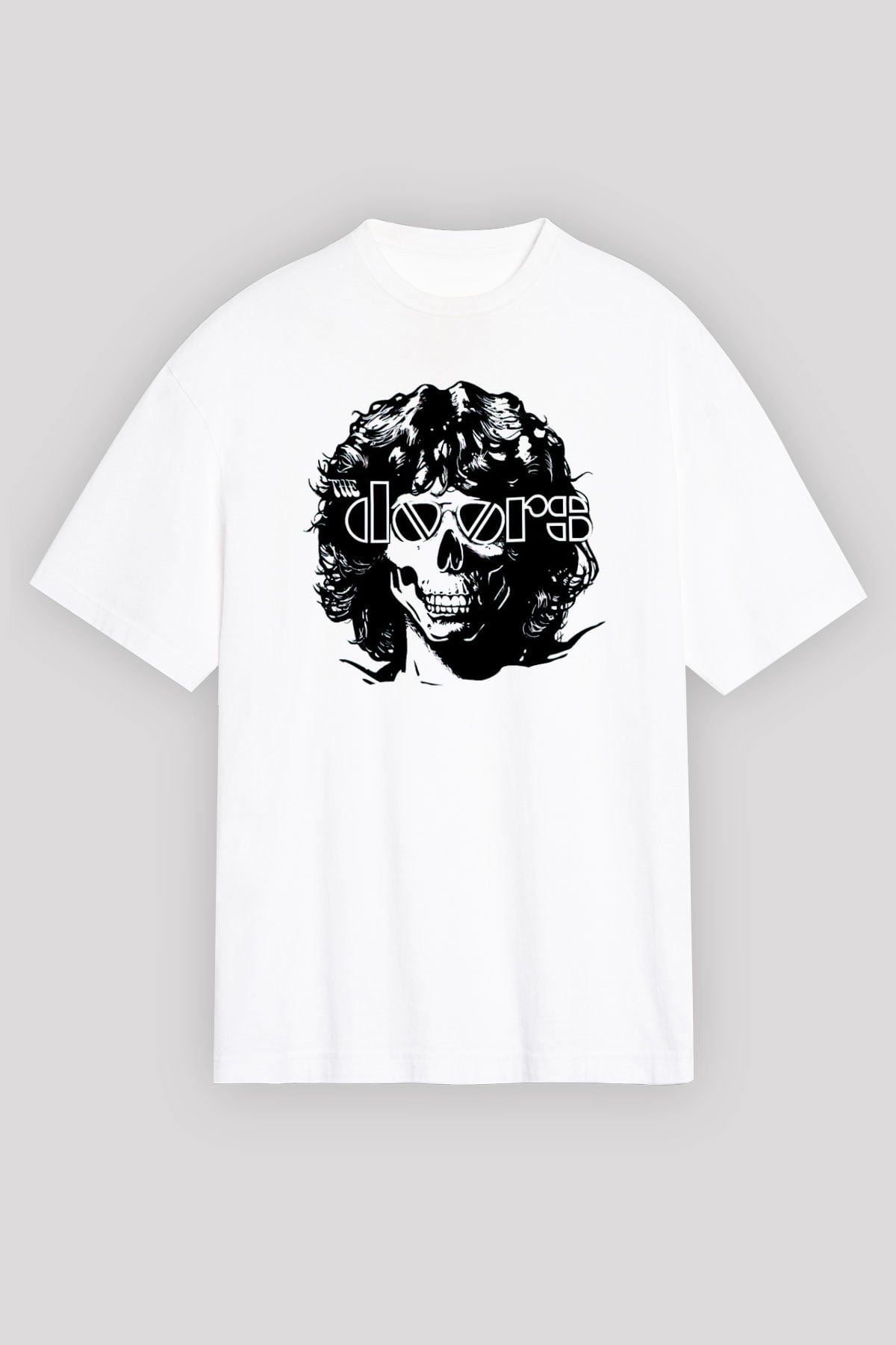 The Doors Beyaz Oversize Tişört Oversize T-shirt - TişörtFabrikası