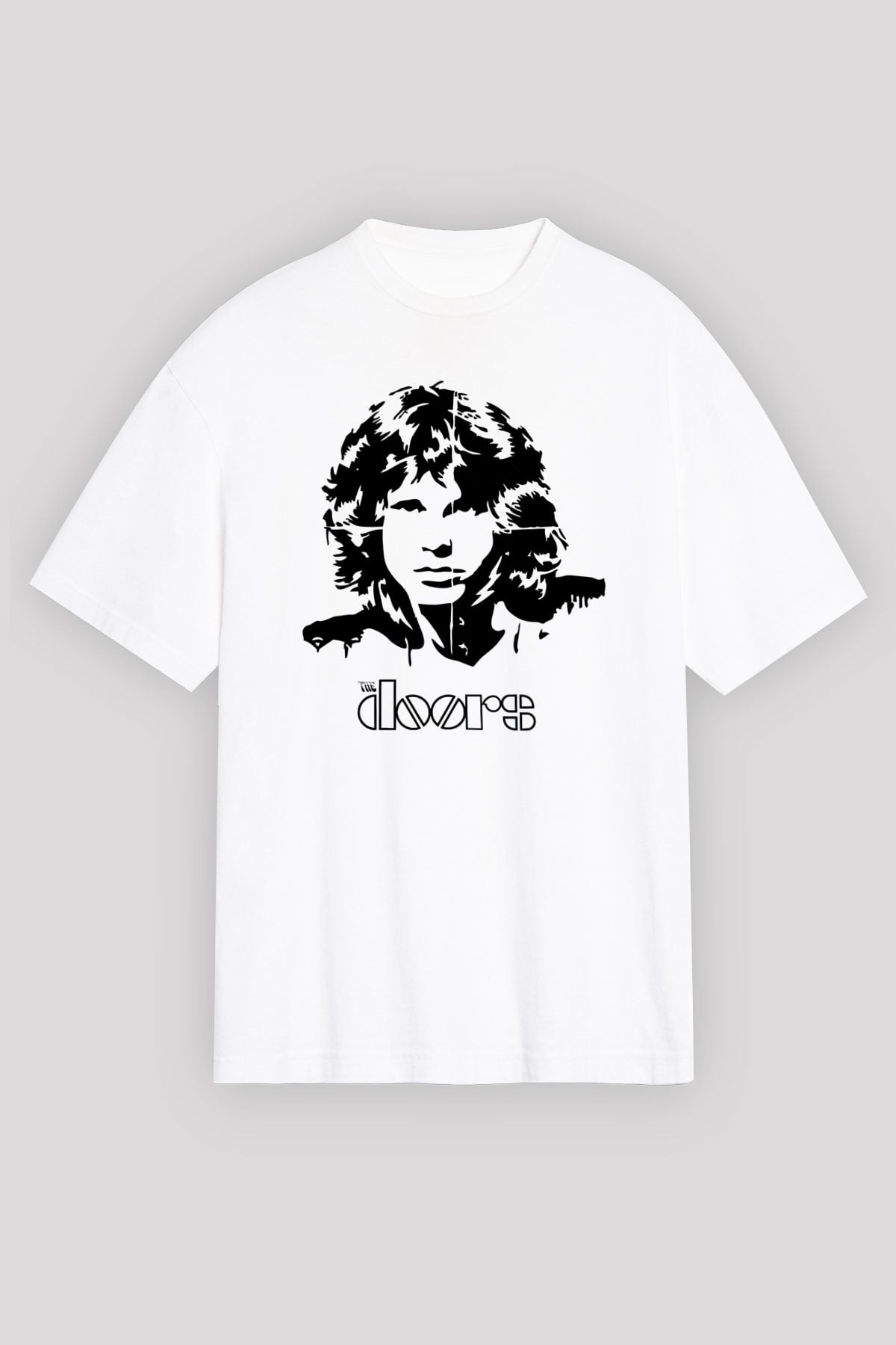 The Doors Beyaz Oversize Tişört Oversize T-shirt - TişörtFabrikası