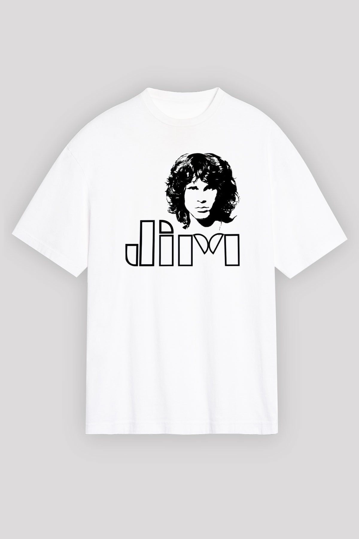 The Doors Beyaz Oversize Tişört Oversize T-shirt - TişörtFabrikası
