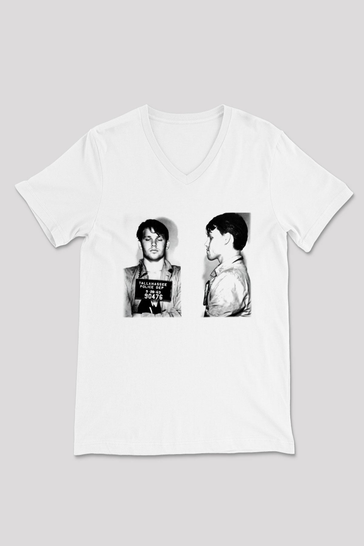 The Doors Beyaz Unisex V Yaka Tişört T-Shirt
