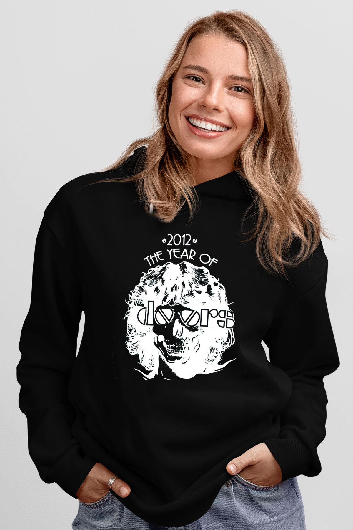 The Doors Siyah Unisex Hoodie