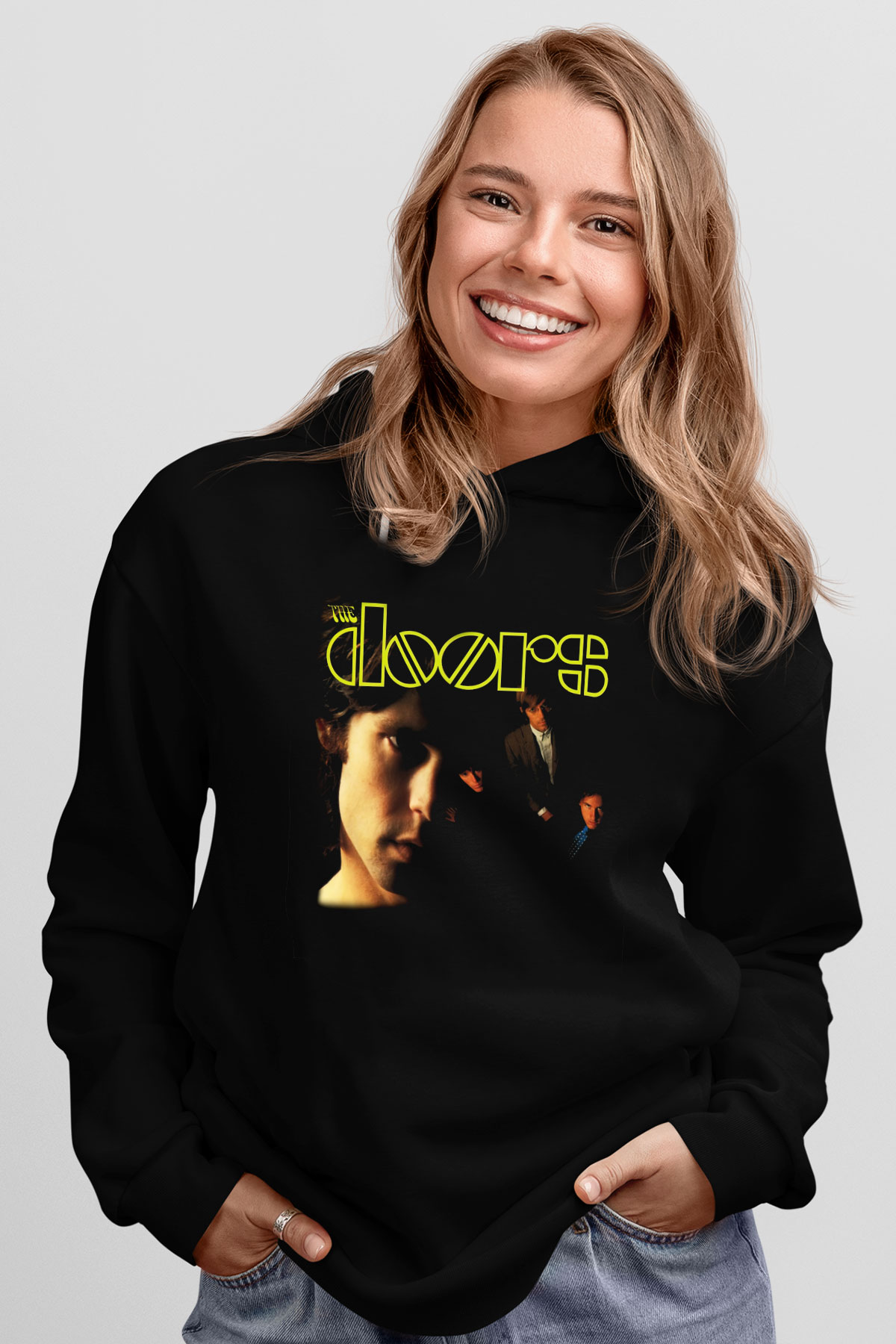 The Doors Siyah Unisex Kapüşonlu Sweatshirt