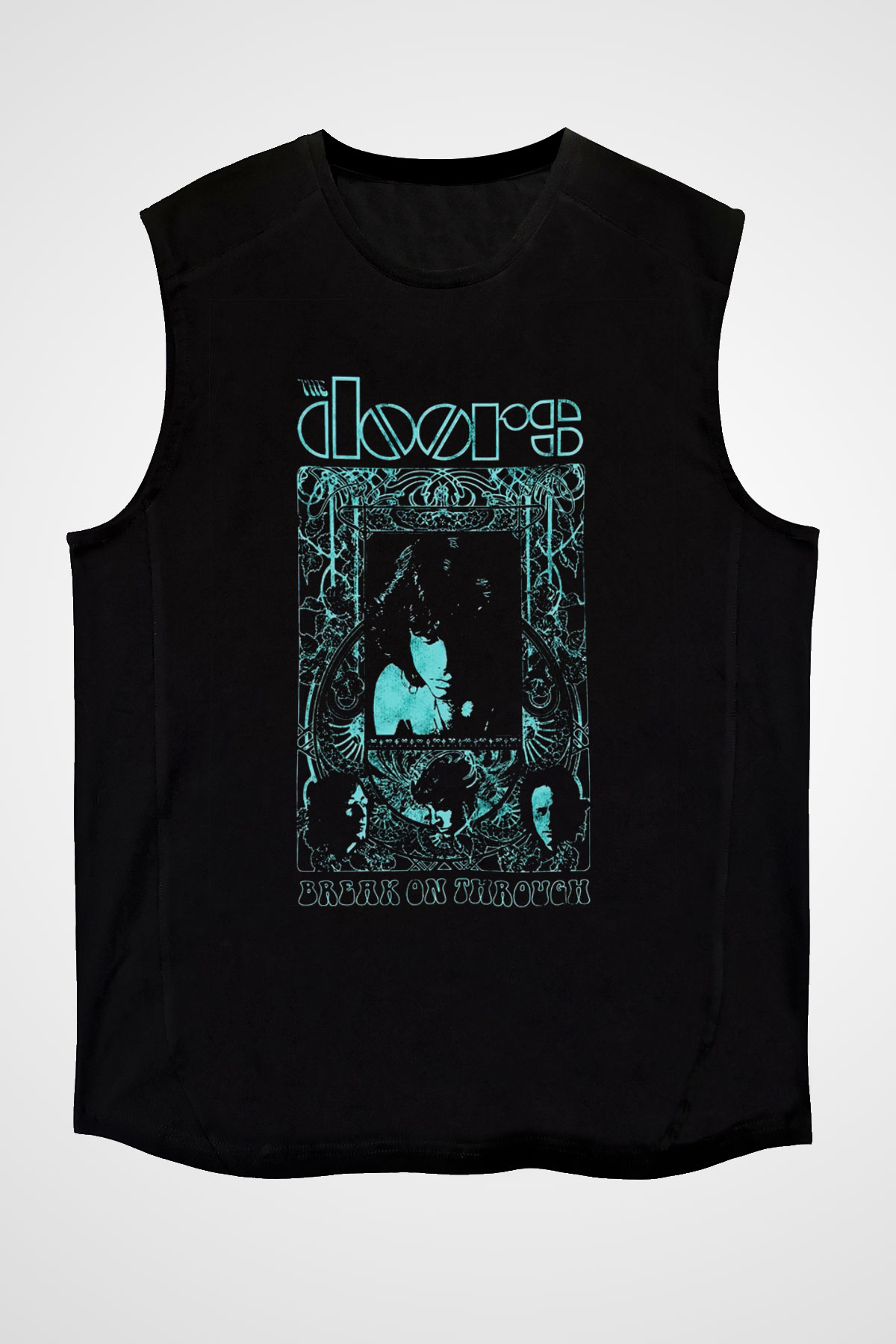The Doors Siyah Unisex Kolsuz Tişört