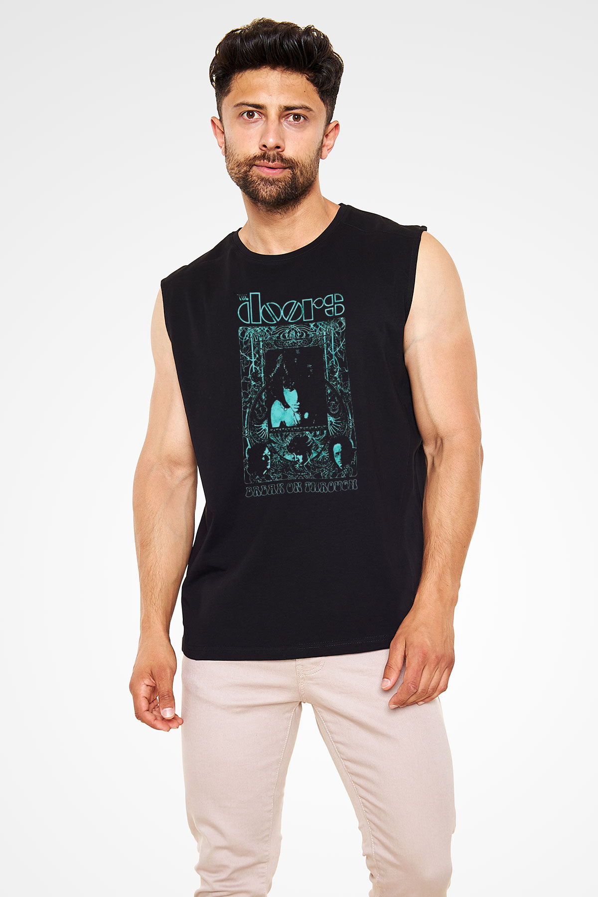 The Doors Siyah Unisex Kolsuz Tişört