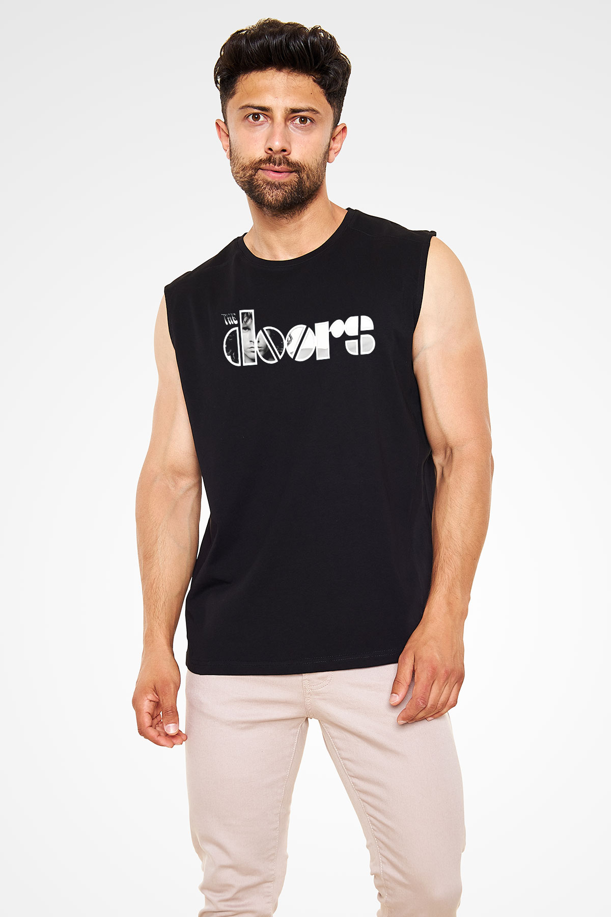 The Doors Siyah Unisex Kolsuz Tişört