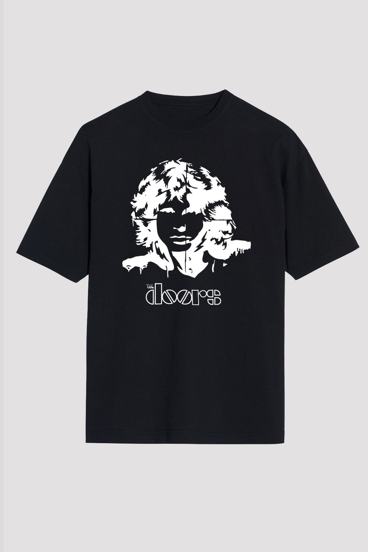 The Doors Siyah Unisex Oversize Tişört T-Shirt