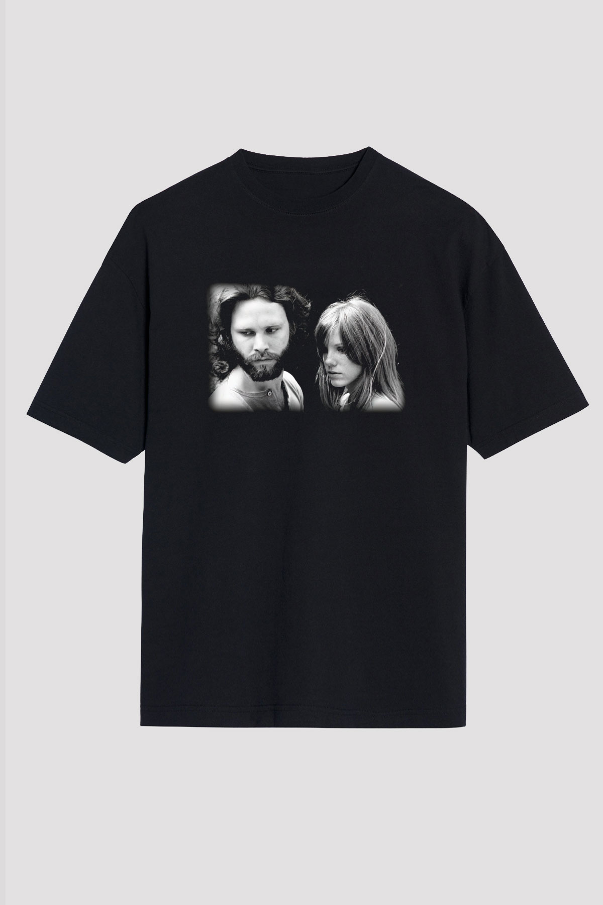 The Doors Siyah Unisex Oversize Tişört T-Shirt