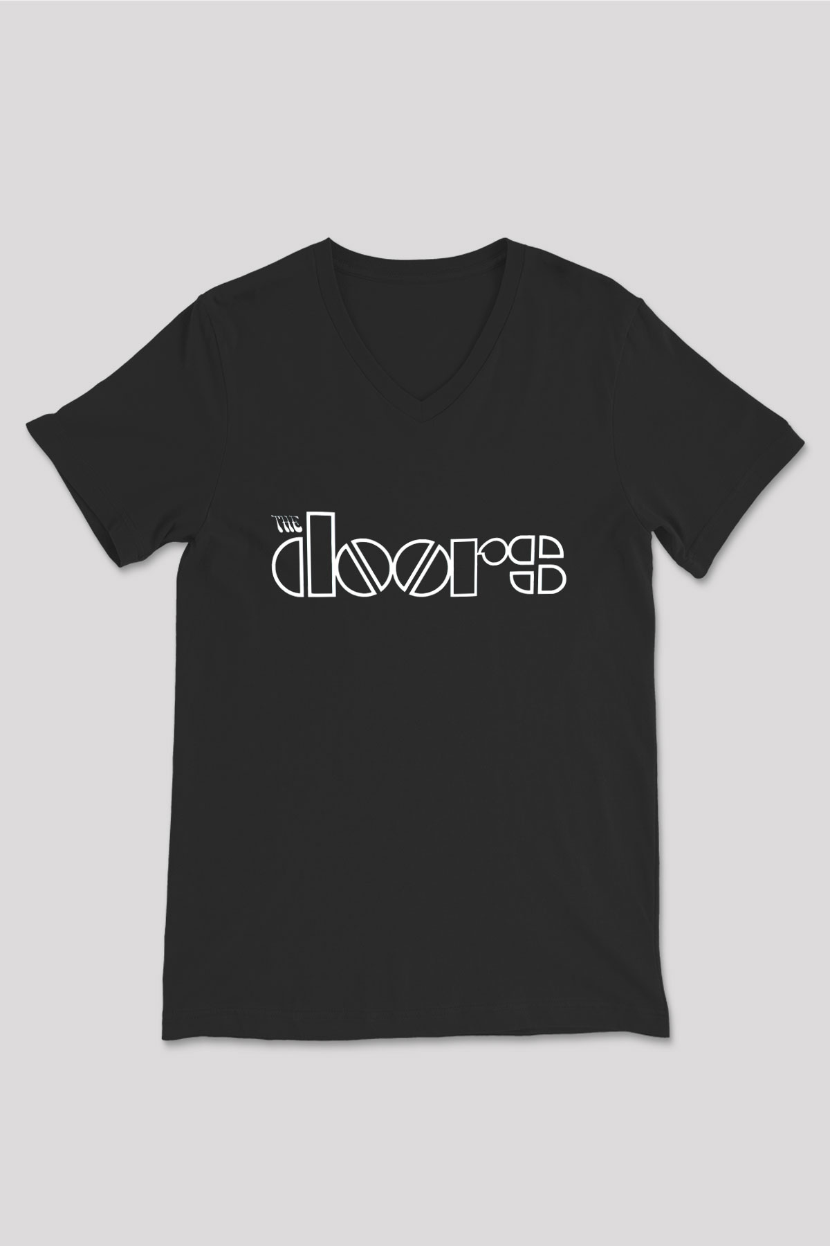 The Doors Siyah Unisex V Yaka Tişört