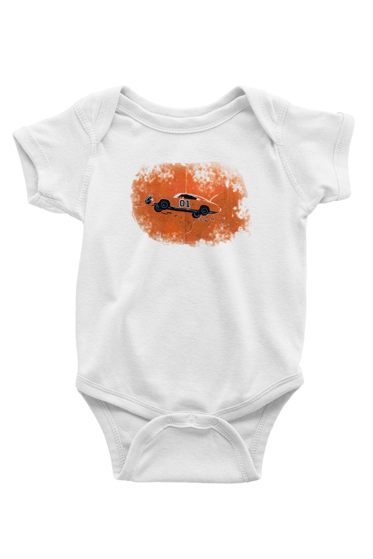The Dukes of Hazzard Baskılı Beyaz Unisex Bebek Body - Zıbın