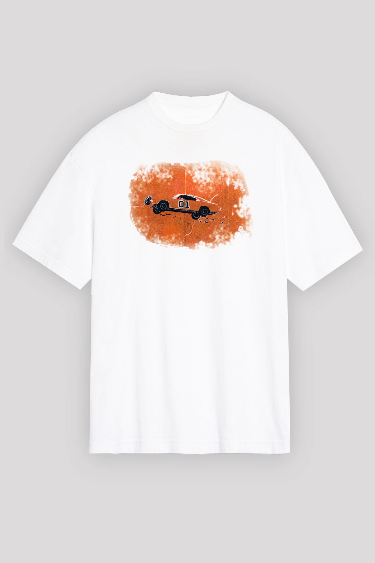 The Dukes of Hazzard Beyaz Unisex Oversize Tişört