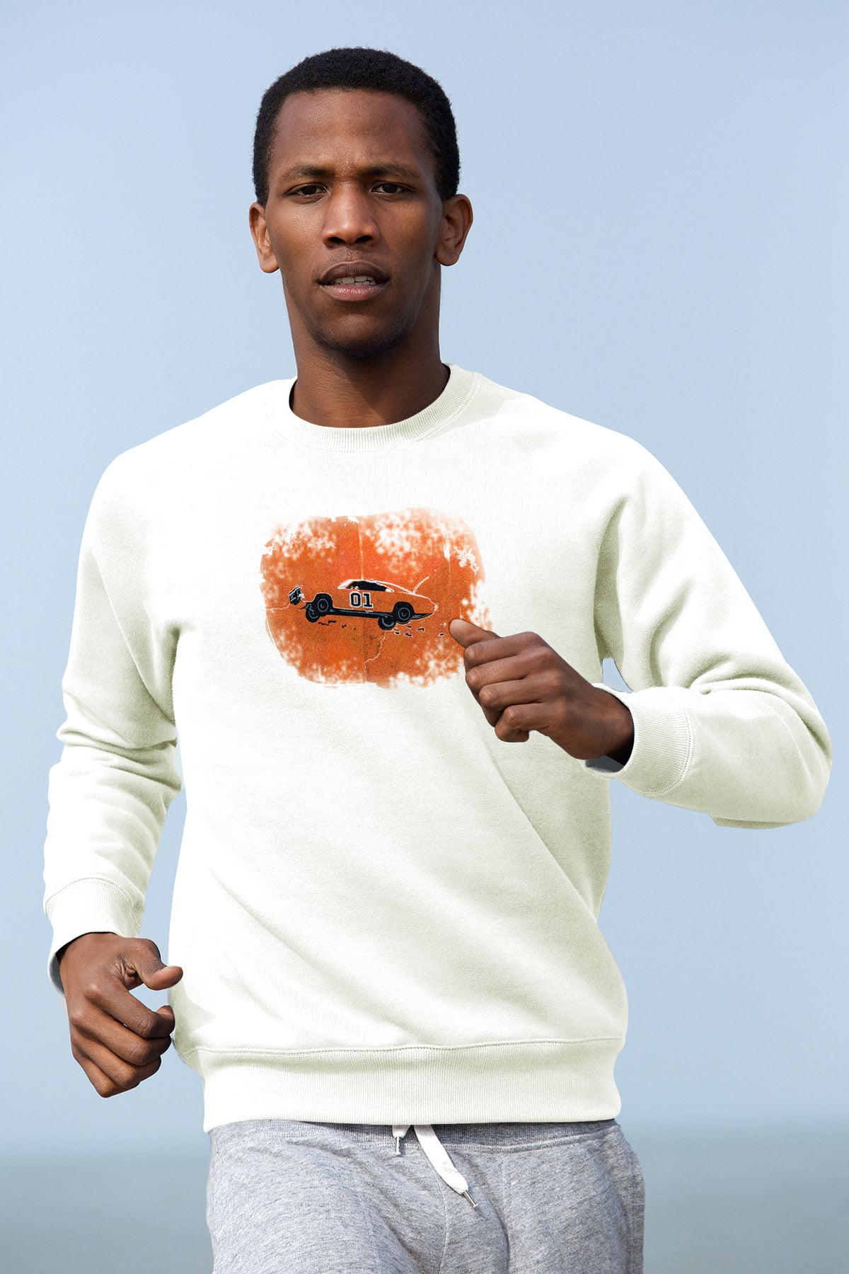 The Dukes of Hazzard Beyaz Unisex Sweatshirt
