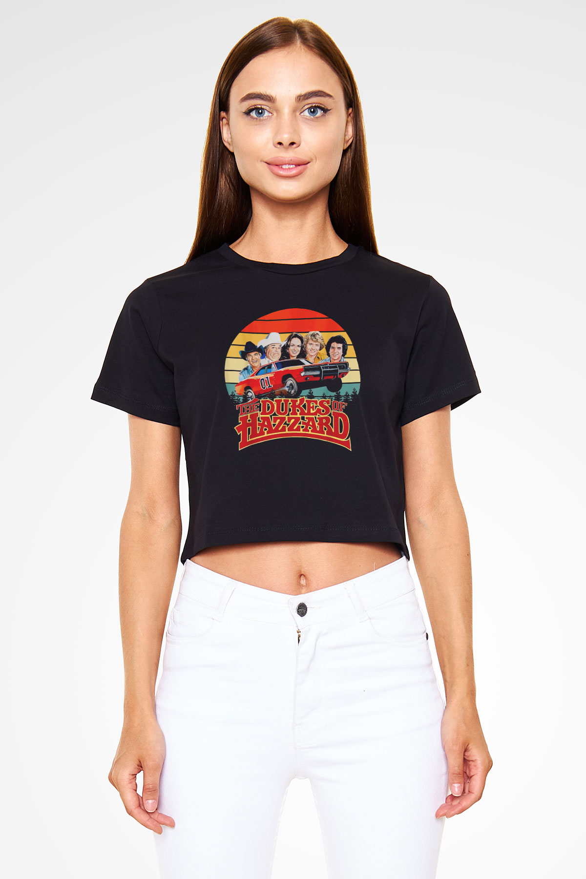 The Dukes of Hazzard Siyah   Crop Top Tişört