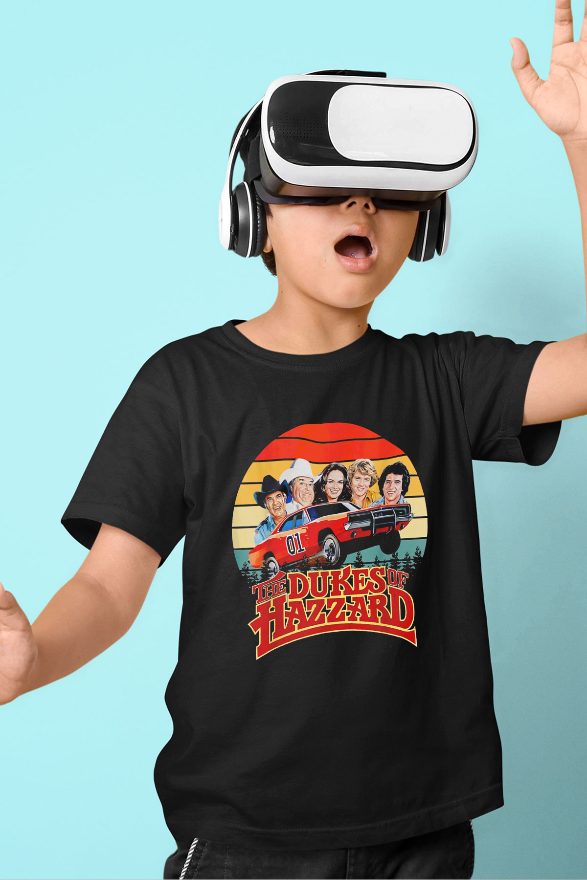 The Dukes of Hazzard Siyah Unisex  Çocuk Tişört