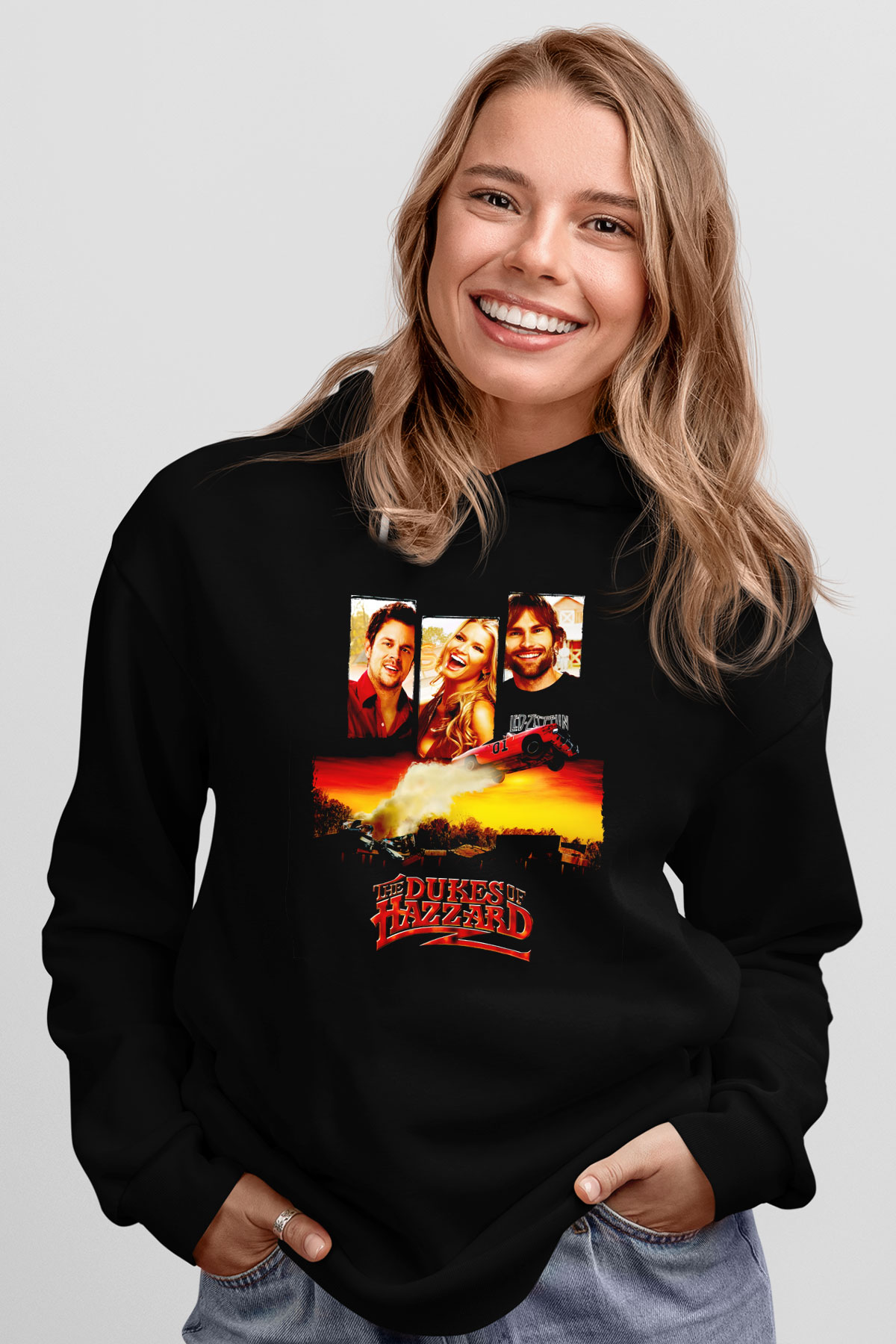 The Dukes of Hazzard Siyah Unisex Hoodie