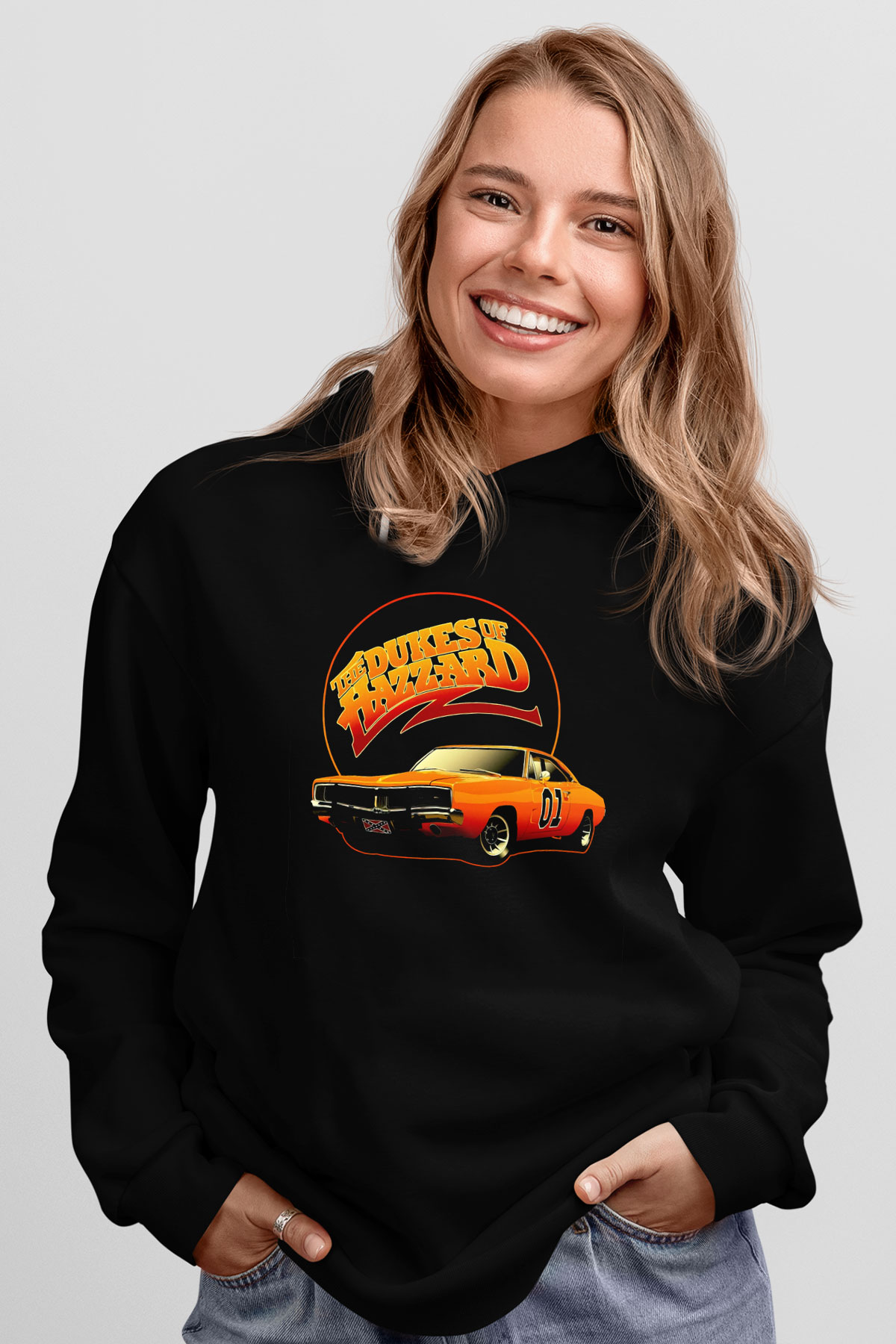 The Dukes of Hazzard Siyah Unisex Hoodie