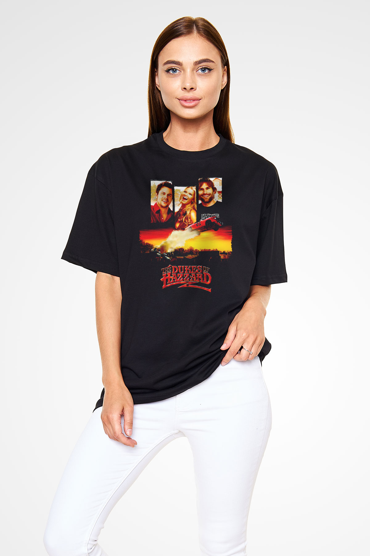 The Dukes of Hazzard Siyah Oversize Tişört