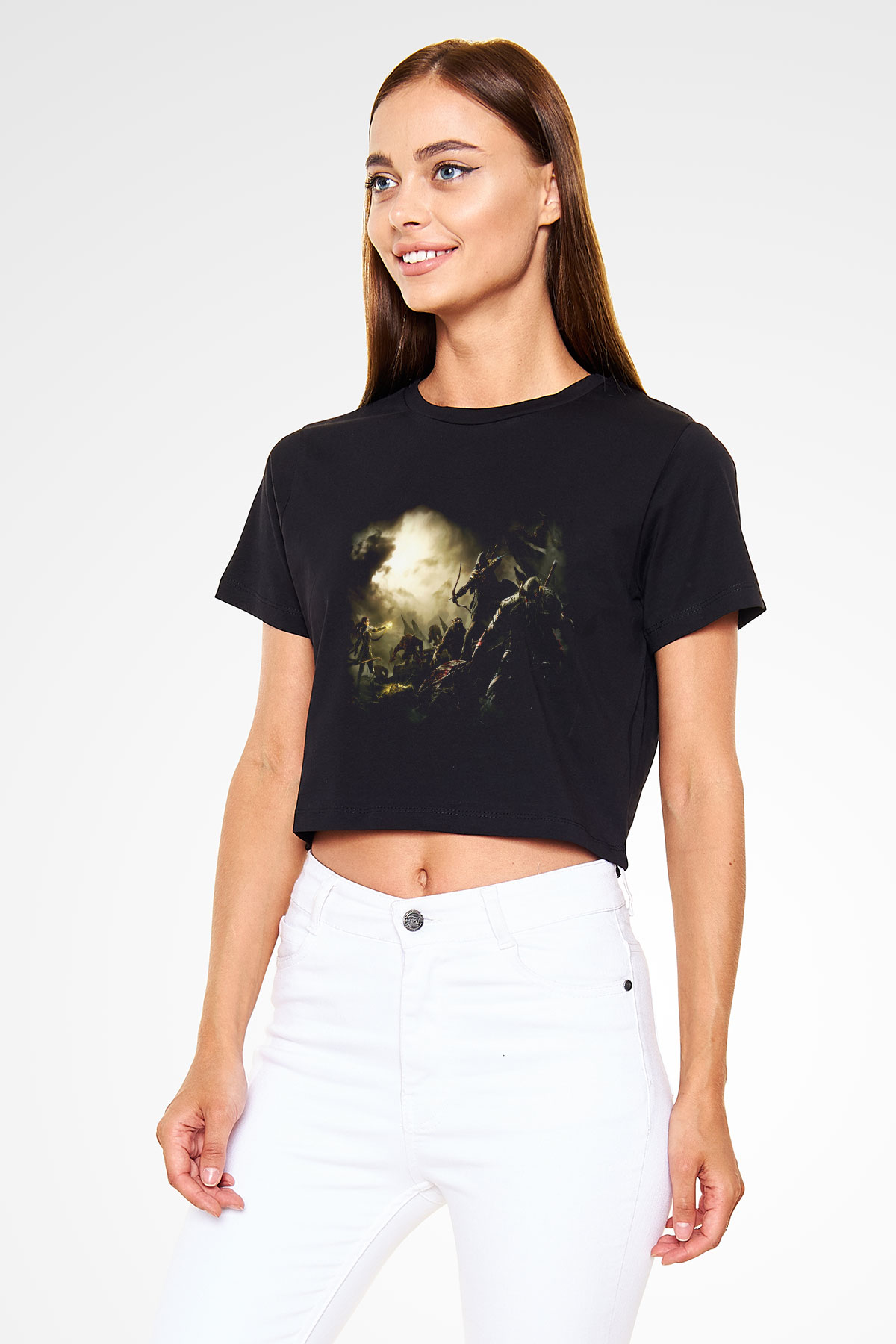The Elder Scrolls Online Siyah Crop Top Tişört