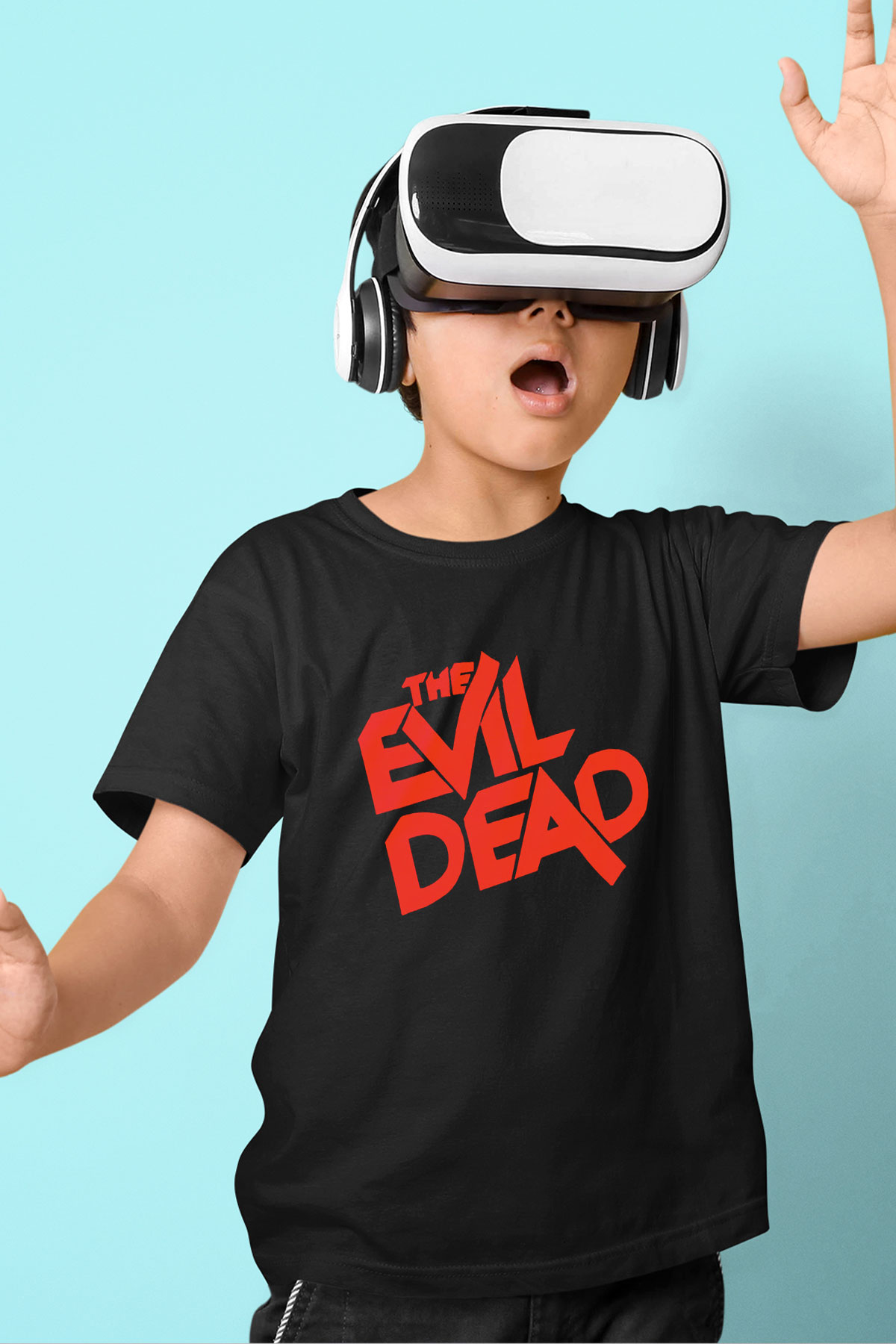 The Evil Dead Baskılı Siyah Unisex Çocuk Tişört