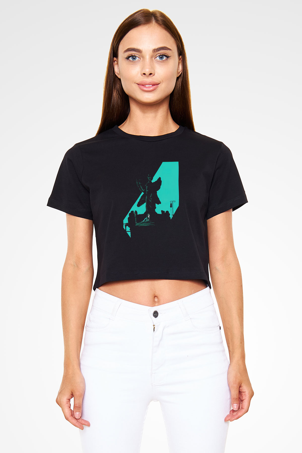 The Exorcist Siyah Crop Top Tişört