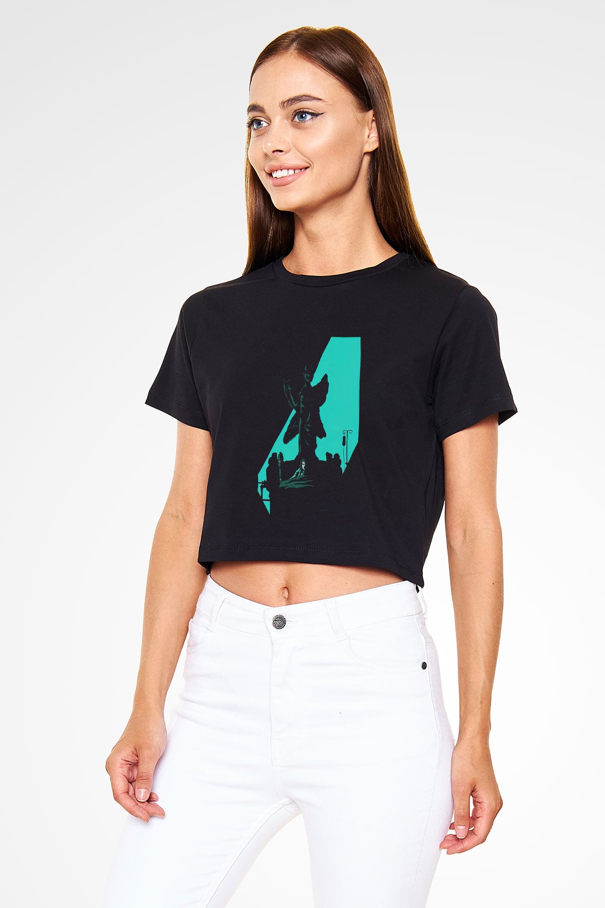 The Exorcist Siyah Crop Top Tişört