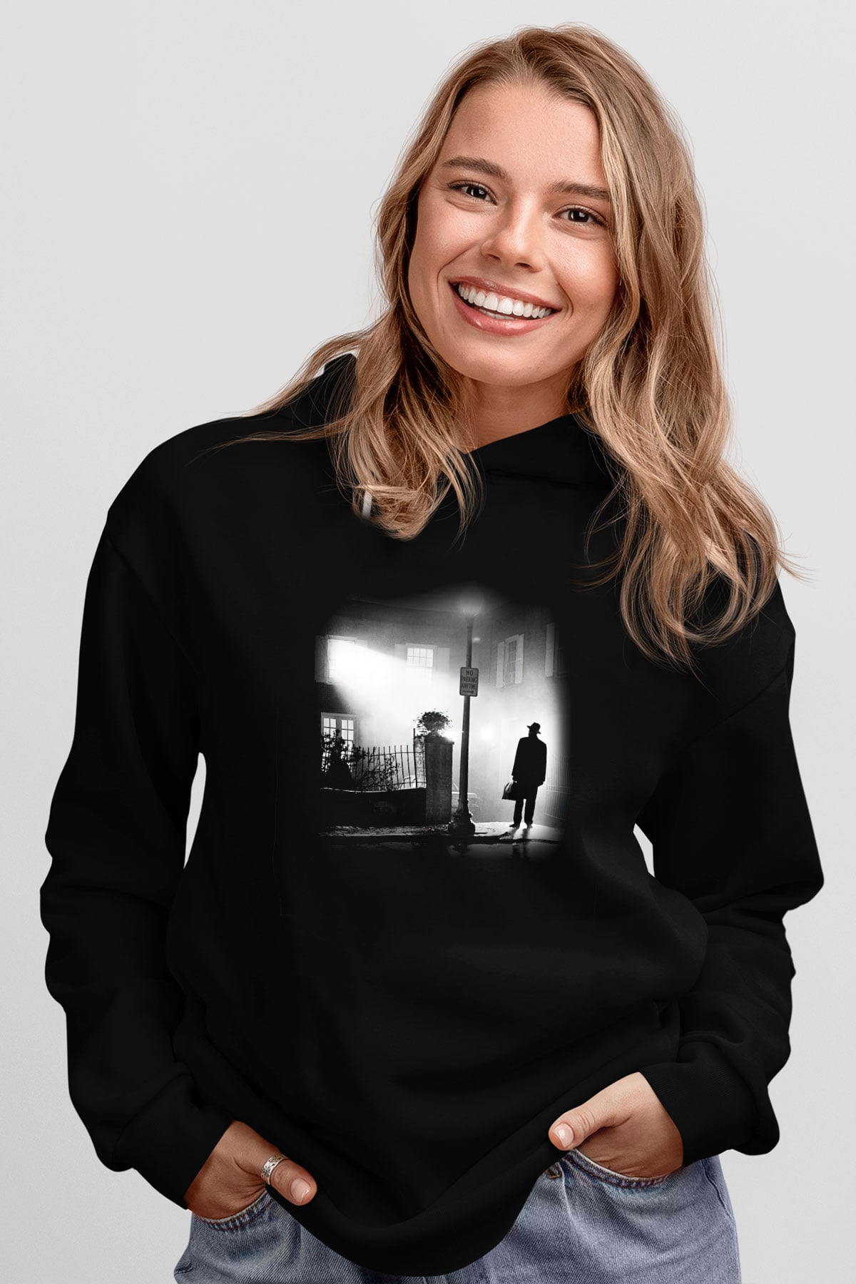 The Exorcist Siyah Unisex Kapüşonlu Sweatshirt