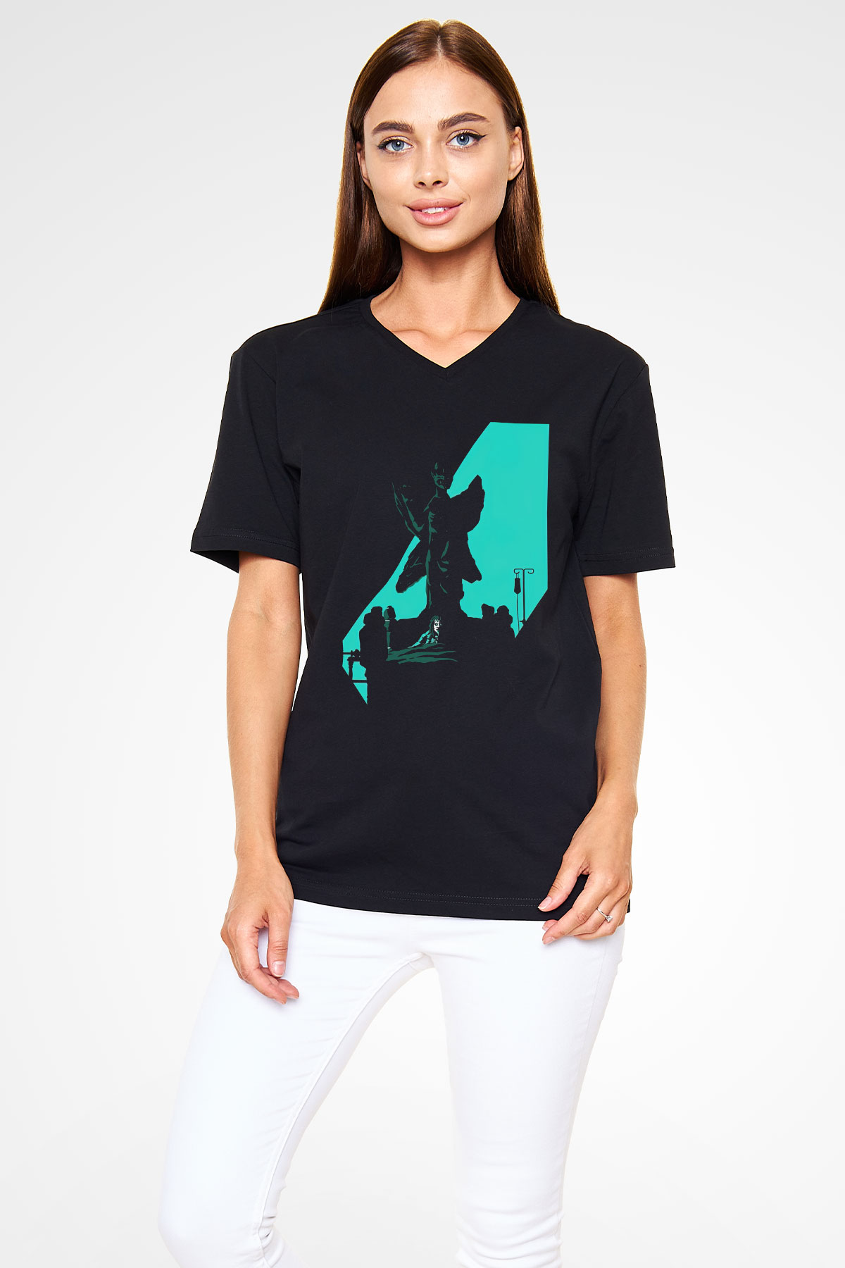 The Exorcist Siyah Unisex V Yaka Tişört