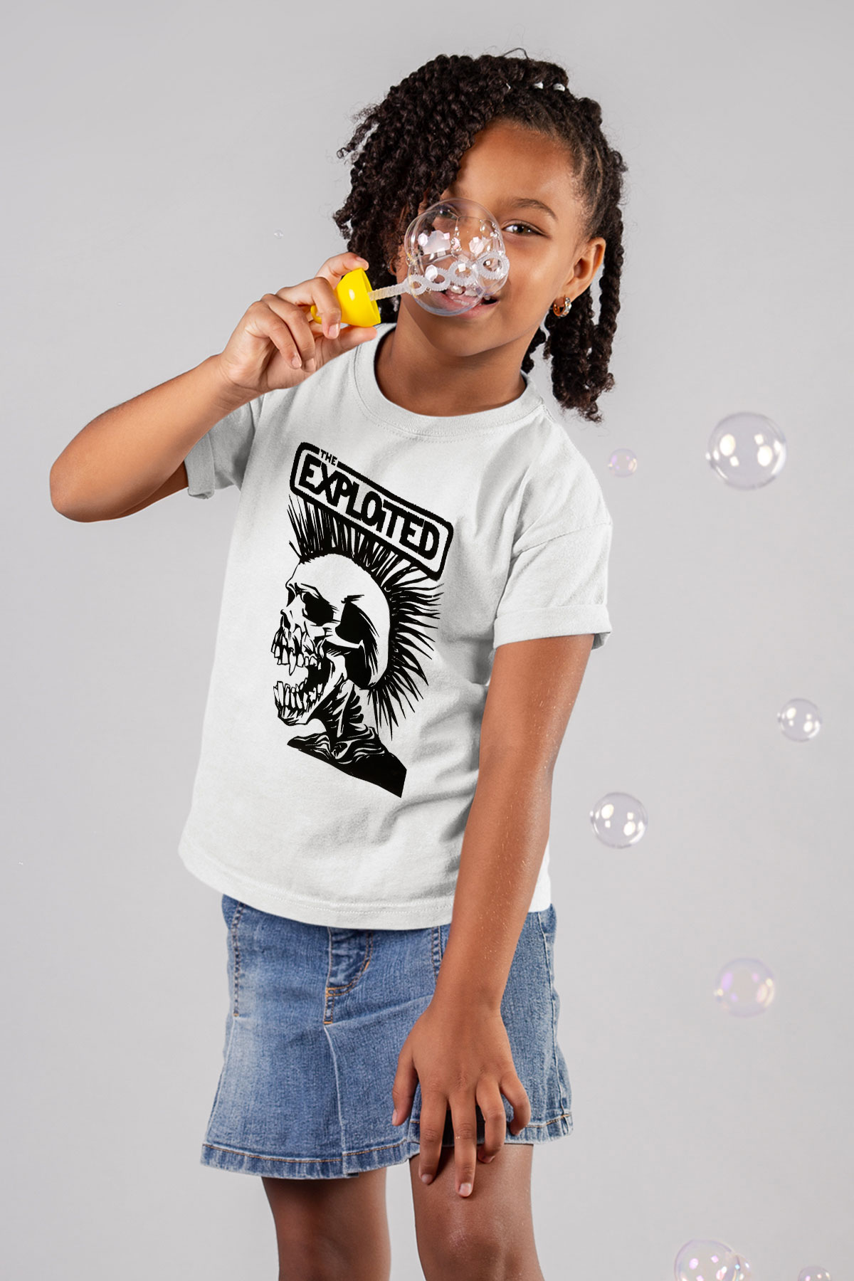 The Exploited Baskılı Beyaz Unisex Çocuk Tişört