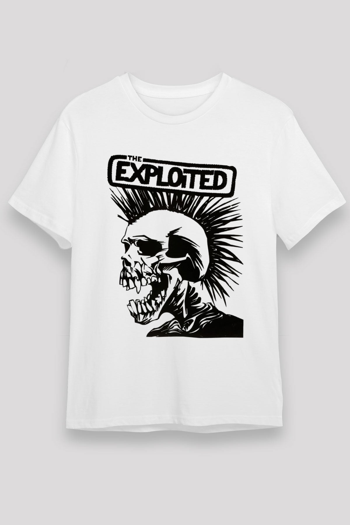 The Exploited Beyaz Unisex Tişört T-Shirt - TişörtFabrikası