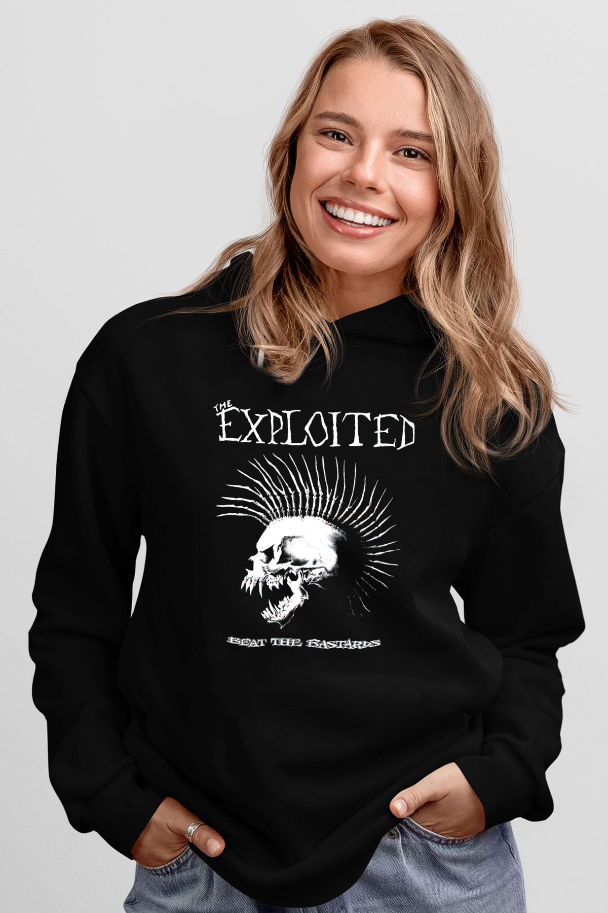 The Exploited Siyah Unisex Hoodie