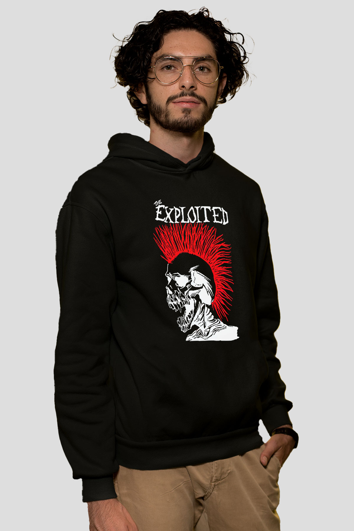 The Exploited Siyah Unisex Hoodie