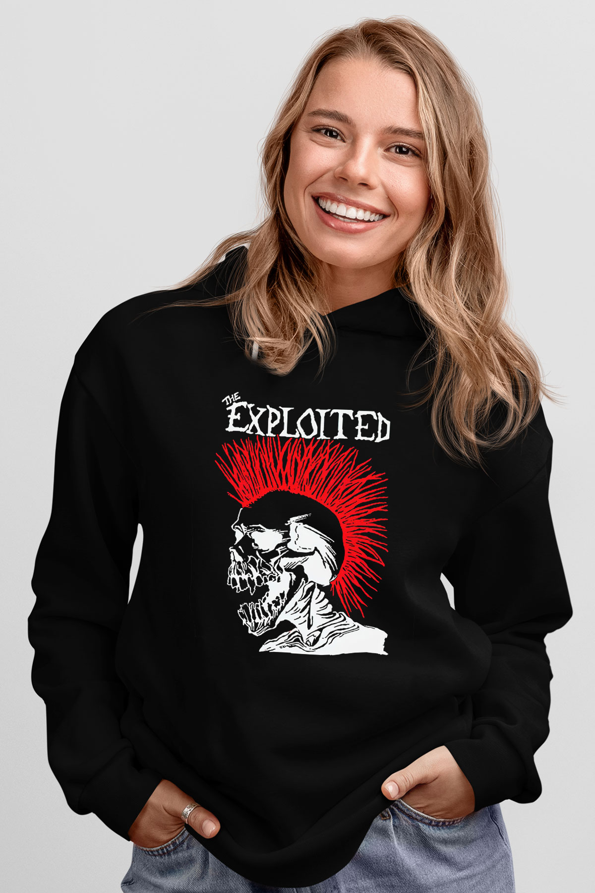 The Exploited Siyah Unisex Hoodie