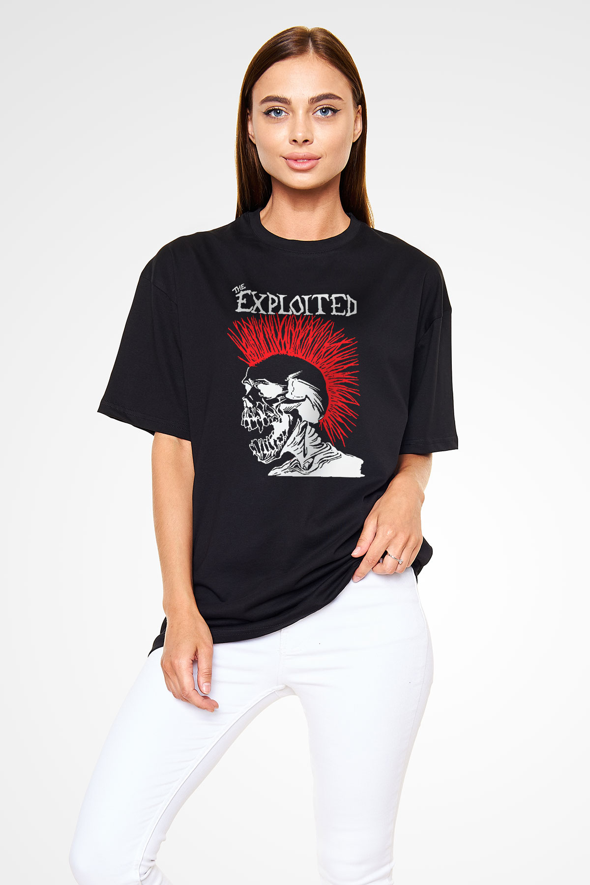 The Exploited Siyah Unisex Oversize Tişört T-Shirt