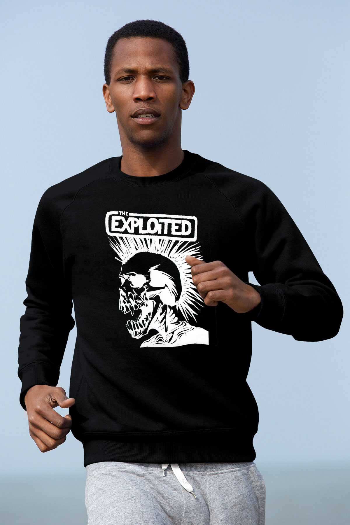 The Exploited Siyah Unisex Sweatshirt