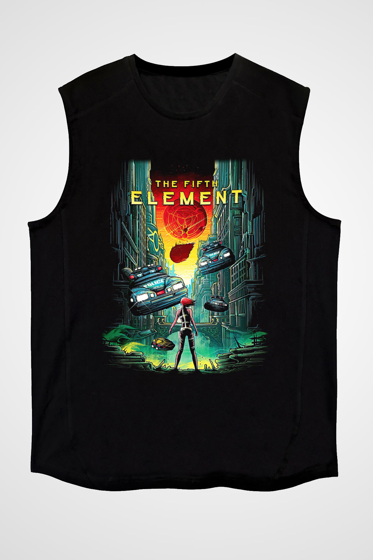 The Fifth Element Siyah Unisex Kolsuz Tişört