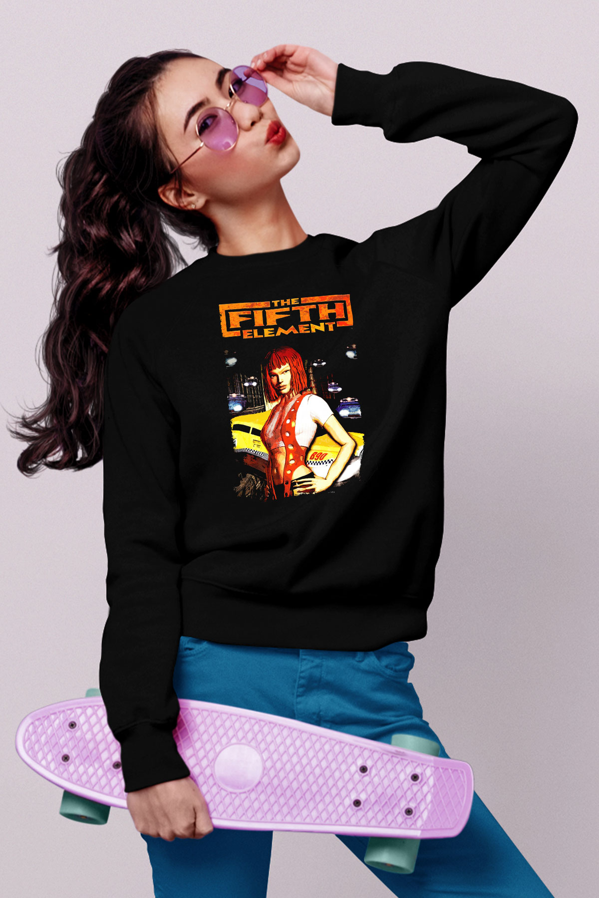 The Fifth Element Siyah Unisex  Sweatshirt