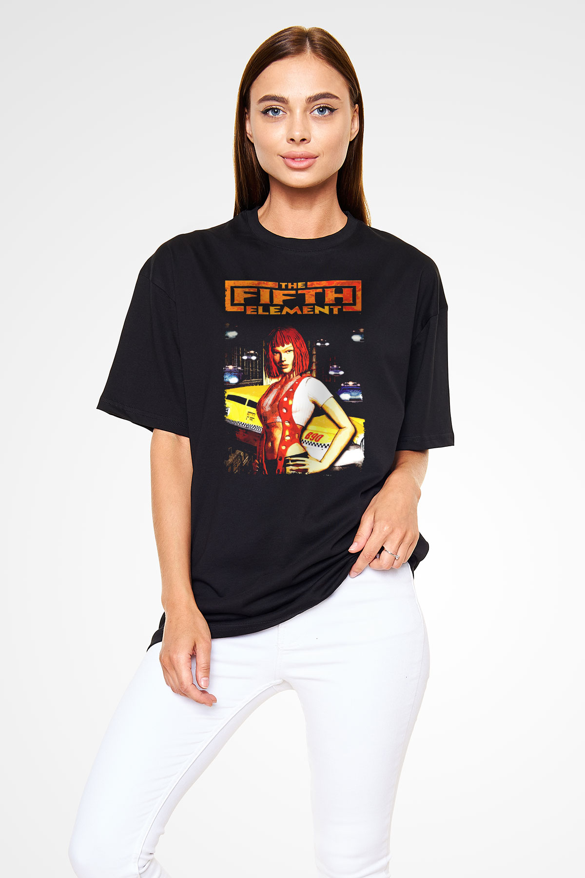 The Fifth Element Siyah Oversize Tişört