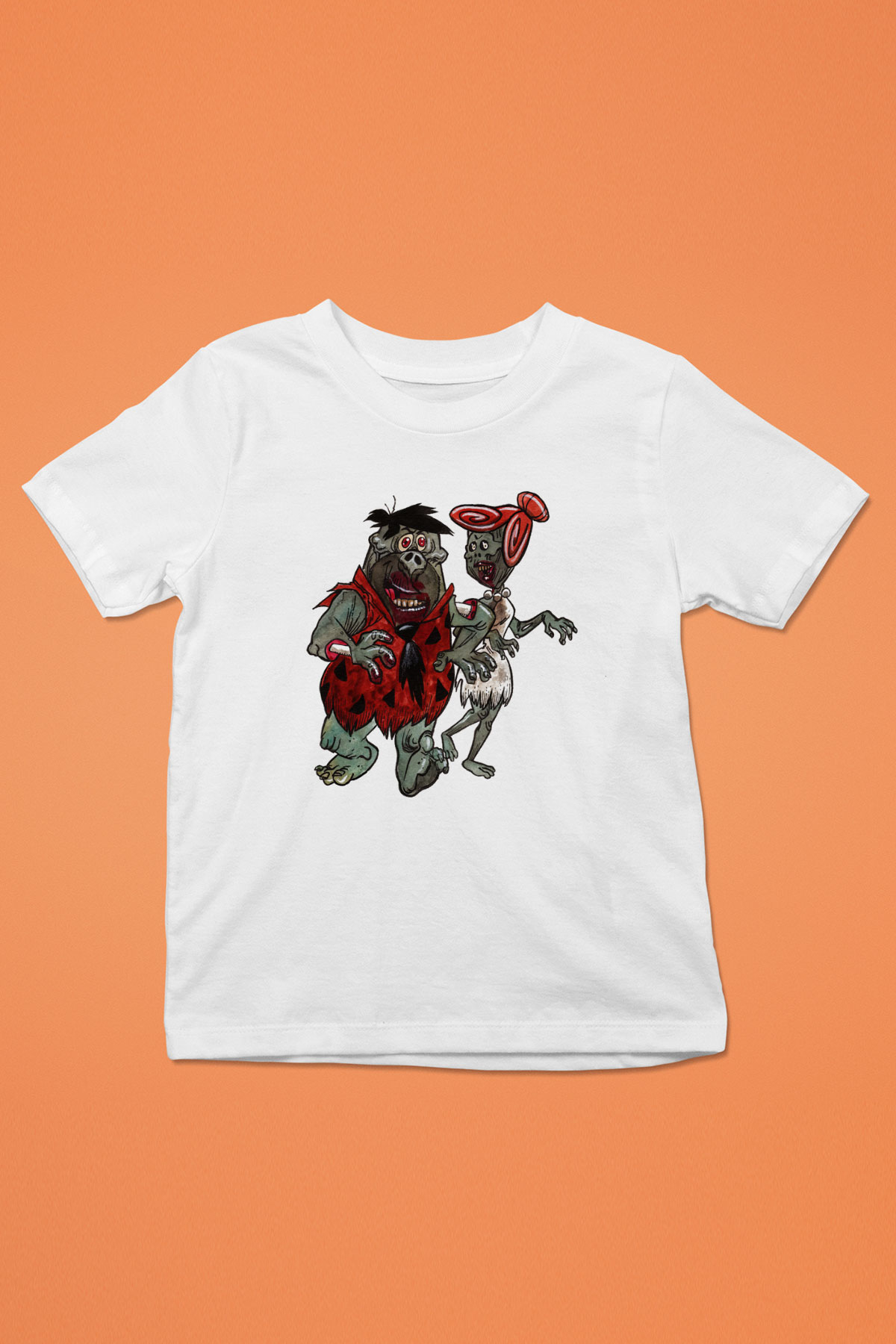 The Flintstones Taş Devri Baskılı Beyaz Unisex Çocuk Tişört