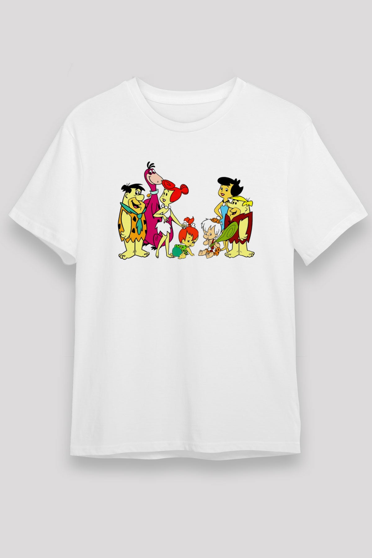 The Flintstones Taş Devri Beyaz Unisex Tişört