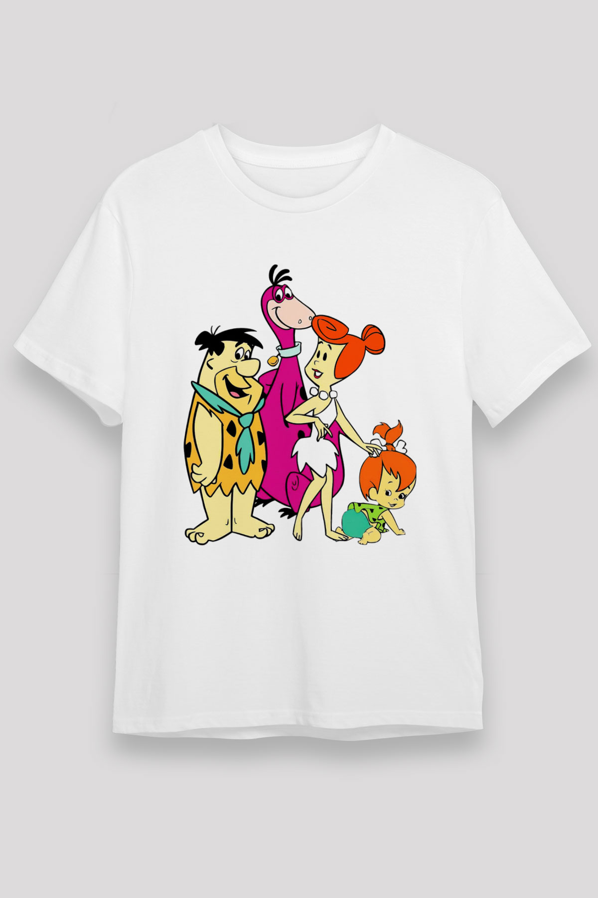 The Flintstones Taş Devri Beyaz Unisex Tişört