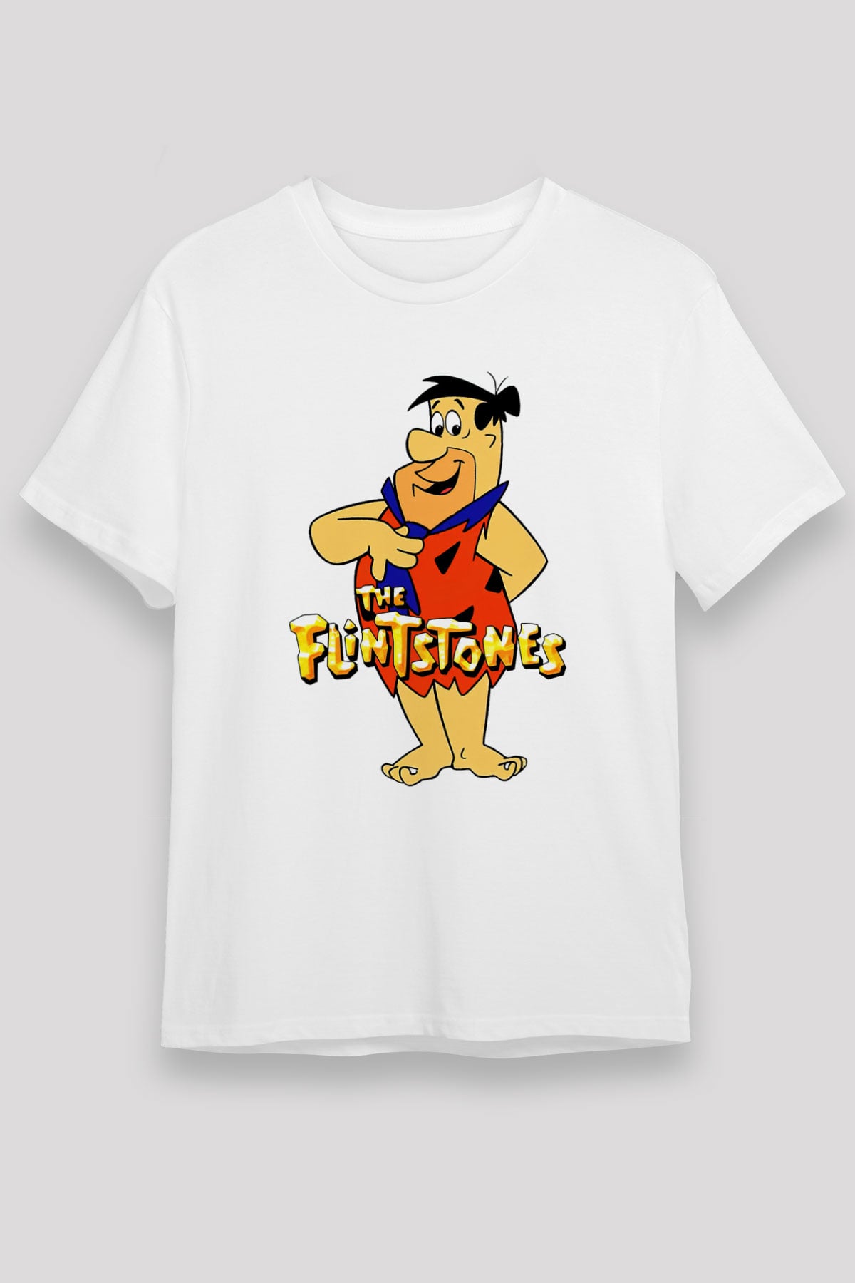 The Flintstones Taş Devri Beyaz Unisex Tişört