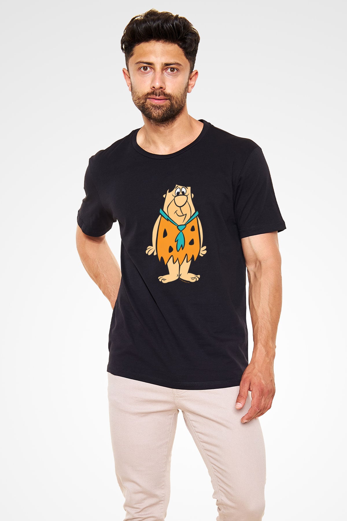 The Flintstones Taş Devri Siyah Unisex Tişört