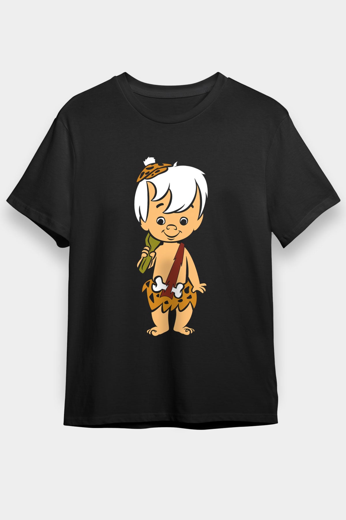 The Flintstones Taş Devri Siyah Unisex Tişört