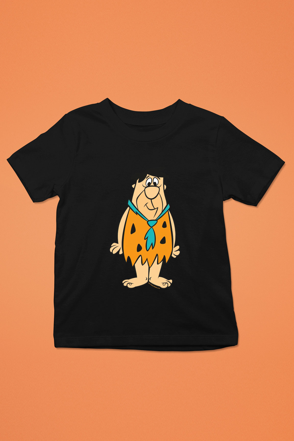 The Flintstones Taş Devri Siyah Unisex  Çocuk Tişört