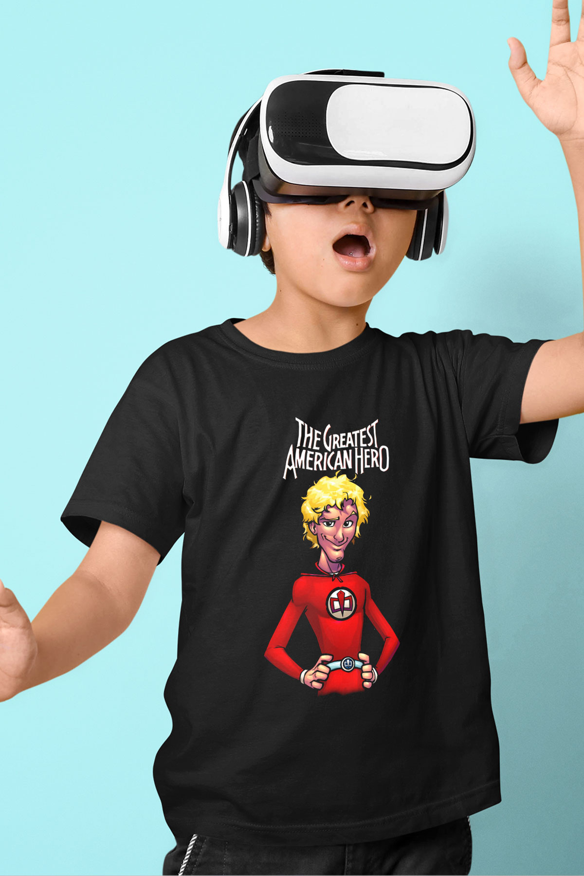 The Greatest American Hero Siyah Unisex  Çocuk Tişört