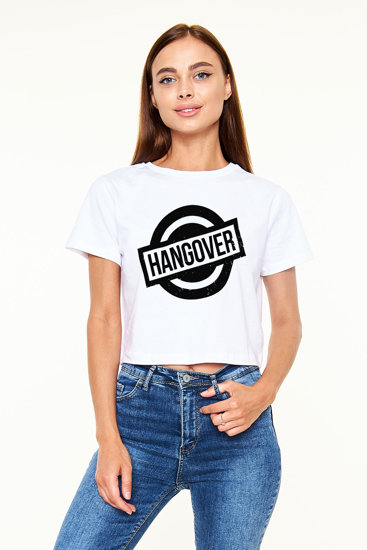 The Hangover Beyaz Croptop Tişört